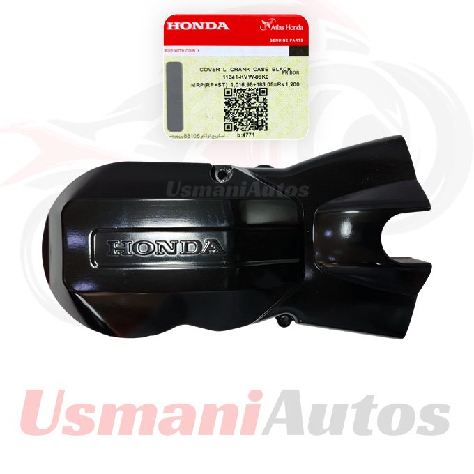 Genuine Cover L Crank Case Black Honda CD 100